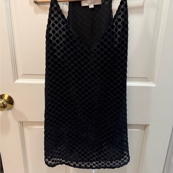 LOFT Tops - LOFT Tank - Black Polka Dot